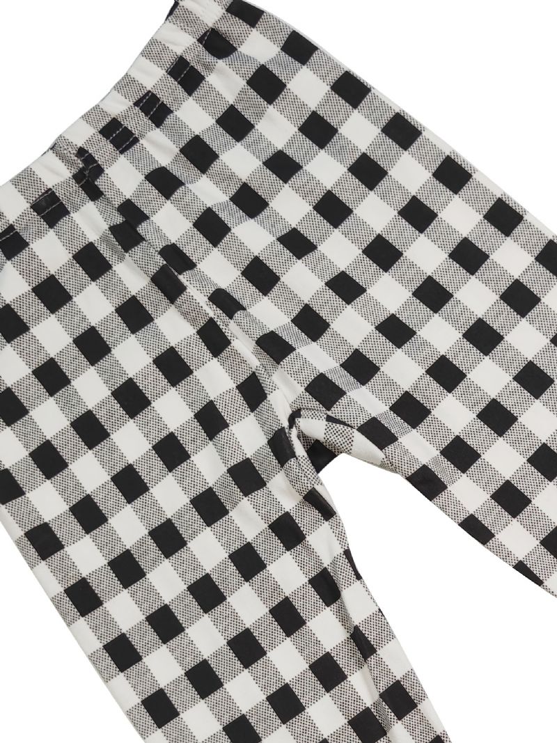 Drenge Casual Plaid Pyjamas Sæt Med Farveblok Tegneseriehatte Sløjfe Briller Print Langærmet T-shirt Og Bukser