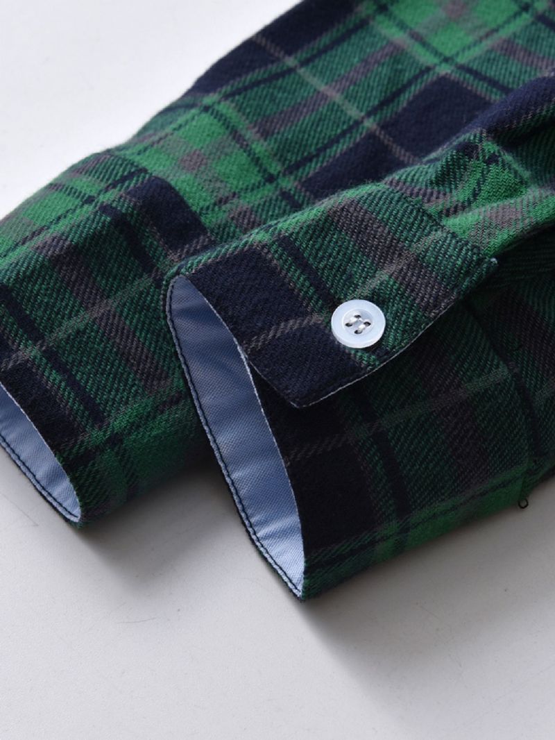 Drenge Langærmet Plaid Button Down Shirt Børnetøj