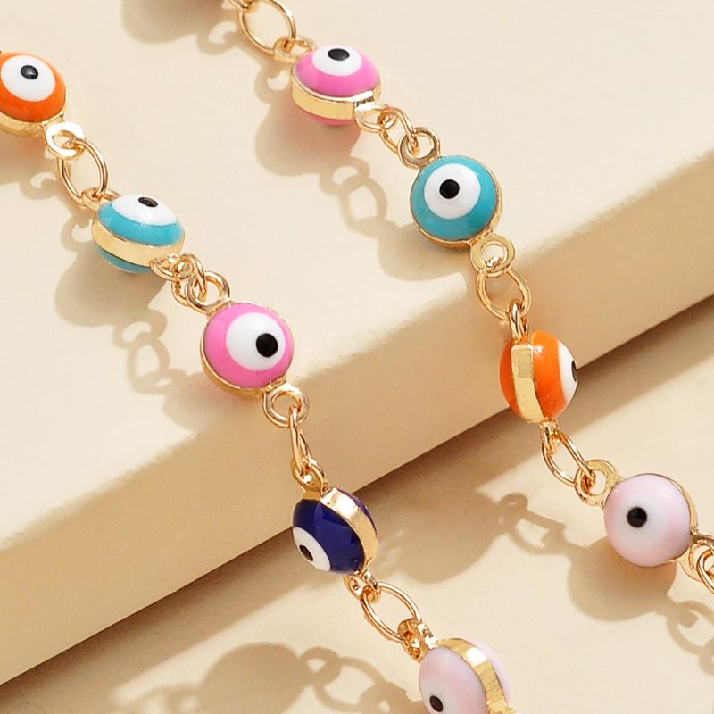 Farverige Evil Eye Beaded Mode Armbånd 1 Stk Charms Smykker Gave Fødselsdagsgaver Til Kvinder Kone Piger Hende