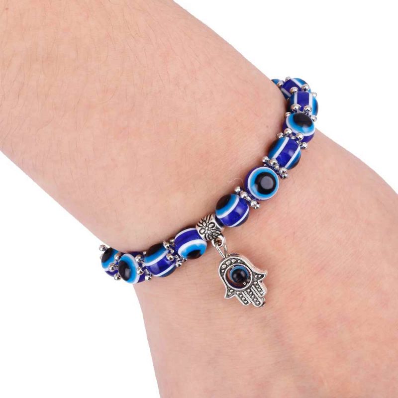 Funky Evil Eye Beaded Armbånd Chakra Flettede Mirakuløse Smykker Gaver Til Kvinder Piger Mænd