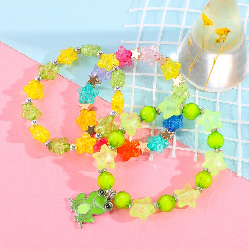 Makersland Nye Acryl Star Colorful Armbånd Til Børn