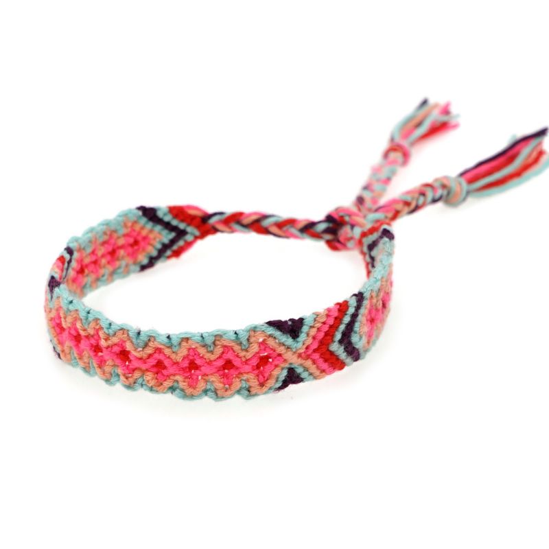 Vævet Venskabsarmbånd Macrame Strikket Håndlavet Justerbar Flettet Snor Bulk Armbånd Til Kvinder Børn Piger 1 Pc