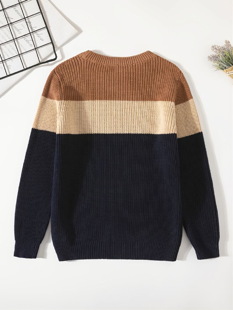 Børn Casual Mode Blød Rund Hals Sweater Efterår Vinter