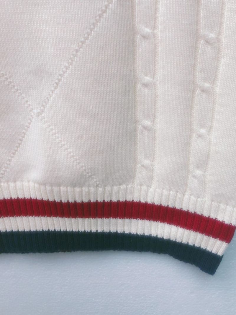 Børn Casual Vintage Strikket Ærmeløs Sweater Vest V-hals Pullover Termovest Til Drenge