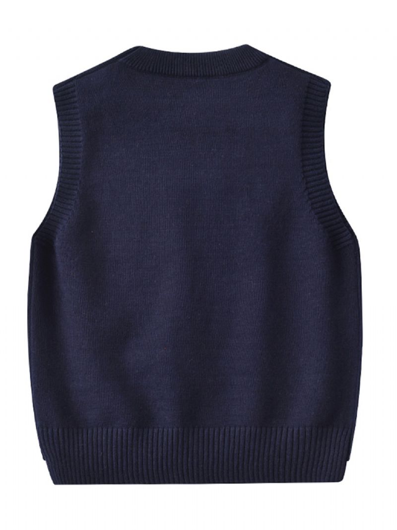 Børne Sweater Vest Sød Sød Pige Strikket Pullover