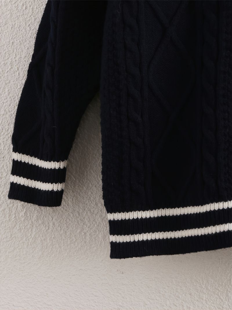 Drenge Piger Strikket Cardigan Bear Broderi College Style Sweater Børnetøj