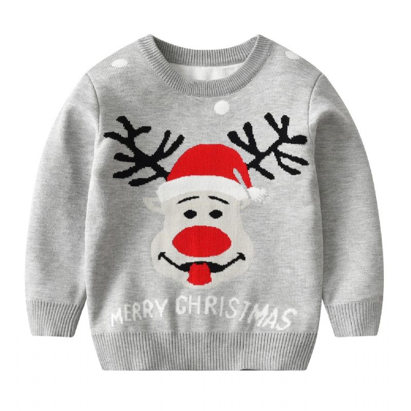 Drenge Striktrøje Sweater Strik Til Jul