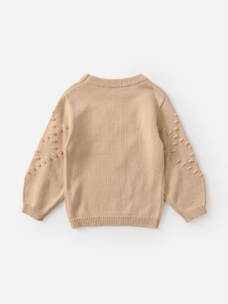 Piger Casual Crew Neck Sweater Pullover Efterår Vinter