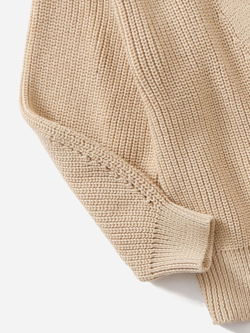 Småbørn Piger Ensfarvet Strik Cardigan Sweater