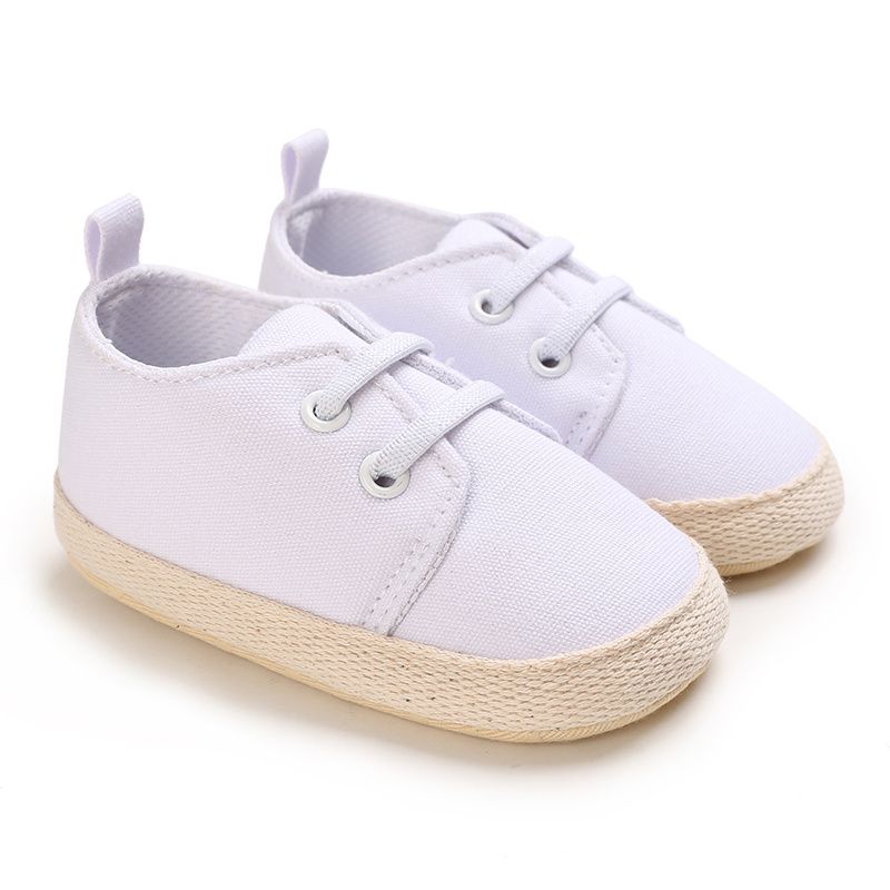 Baby Drenge Casual Simple Canvas Sko Lette Komfortable Sneakers Med Snøre