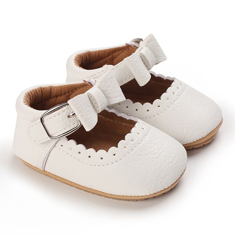 Babypige Mary Jane Flats Blonder Afslappet Gummi Skridsikker Velcro Toddler Sko