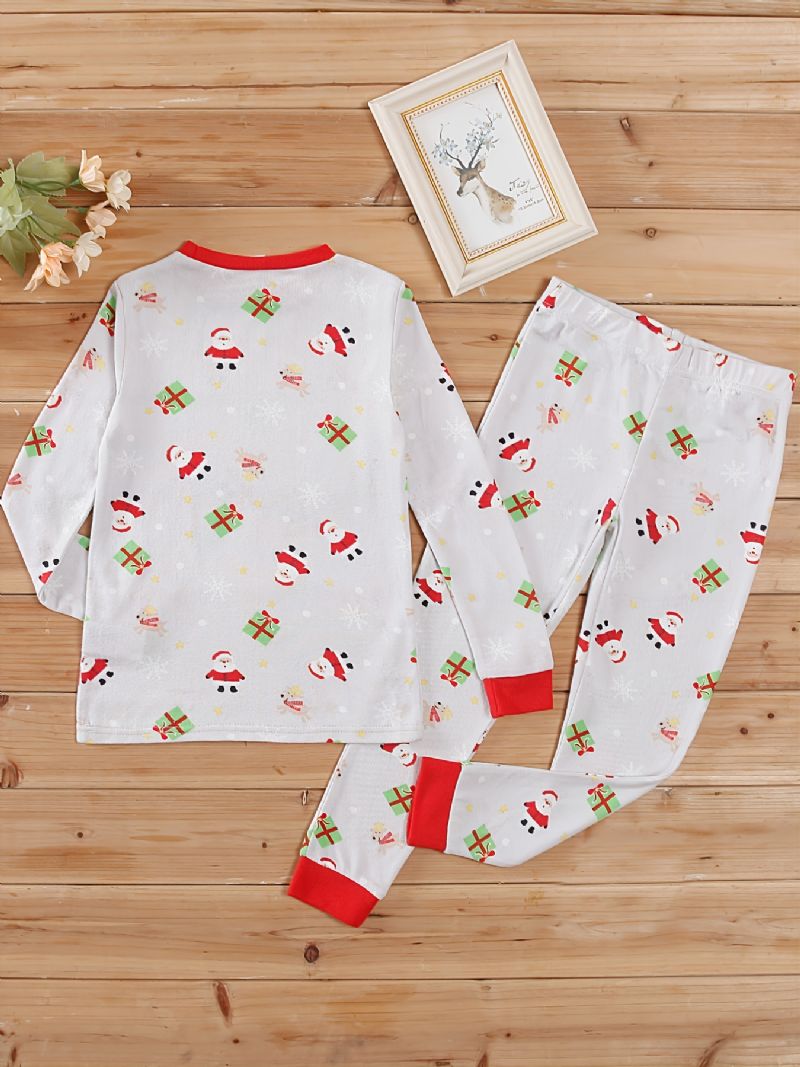 2 Stk Børn Christmas Printed Tight Fit Pyjamas