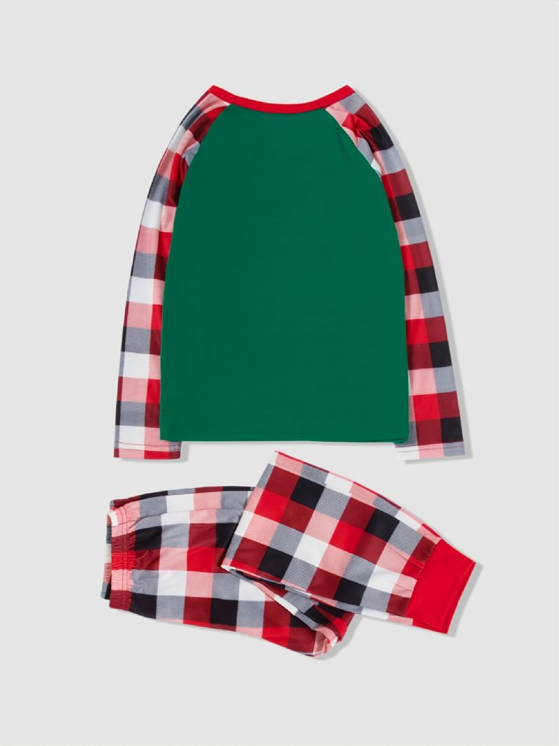 2023 Merry Christmas Plaid-stribet Pyjamas Loungewear Drenge