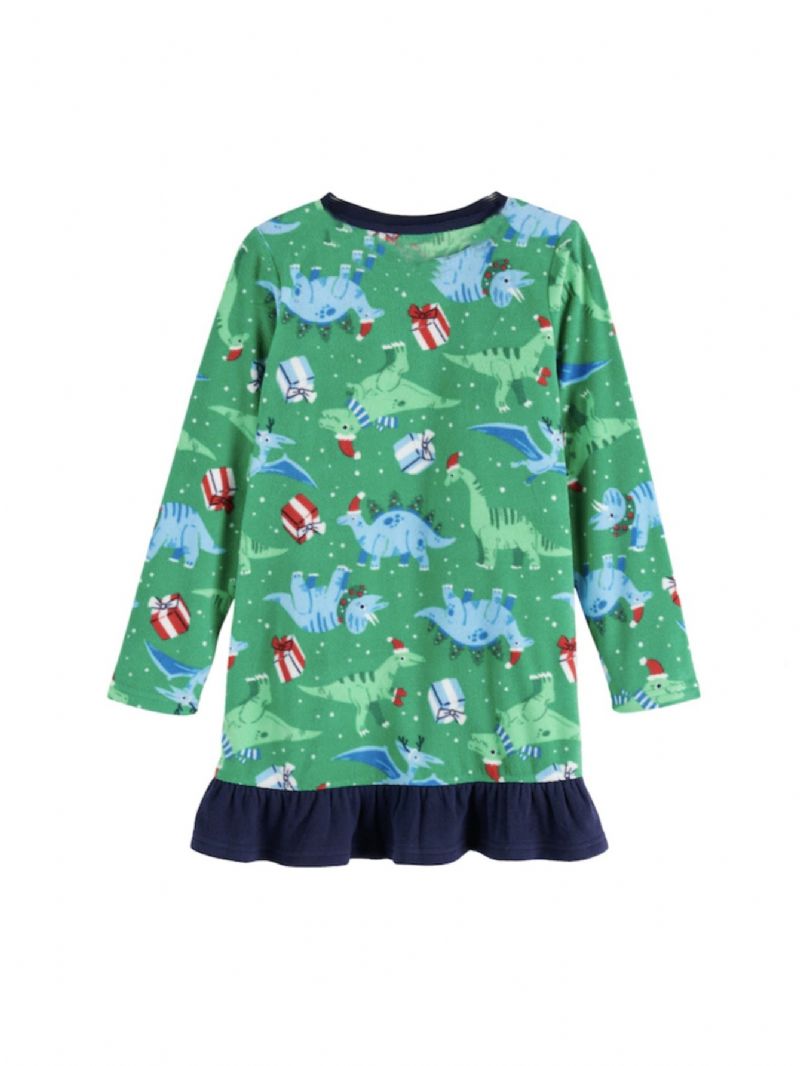 Crew Neck Pyjamassæt Med Fawn Print Til Baby Drenge Piger Jul