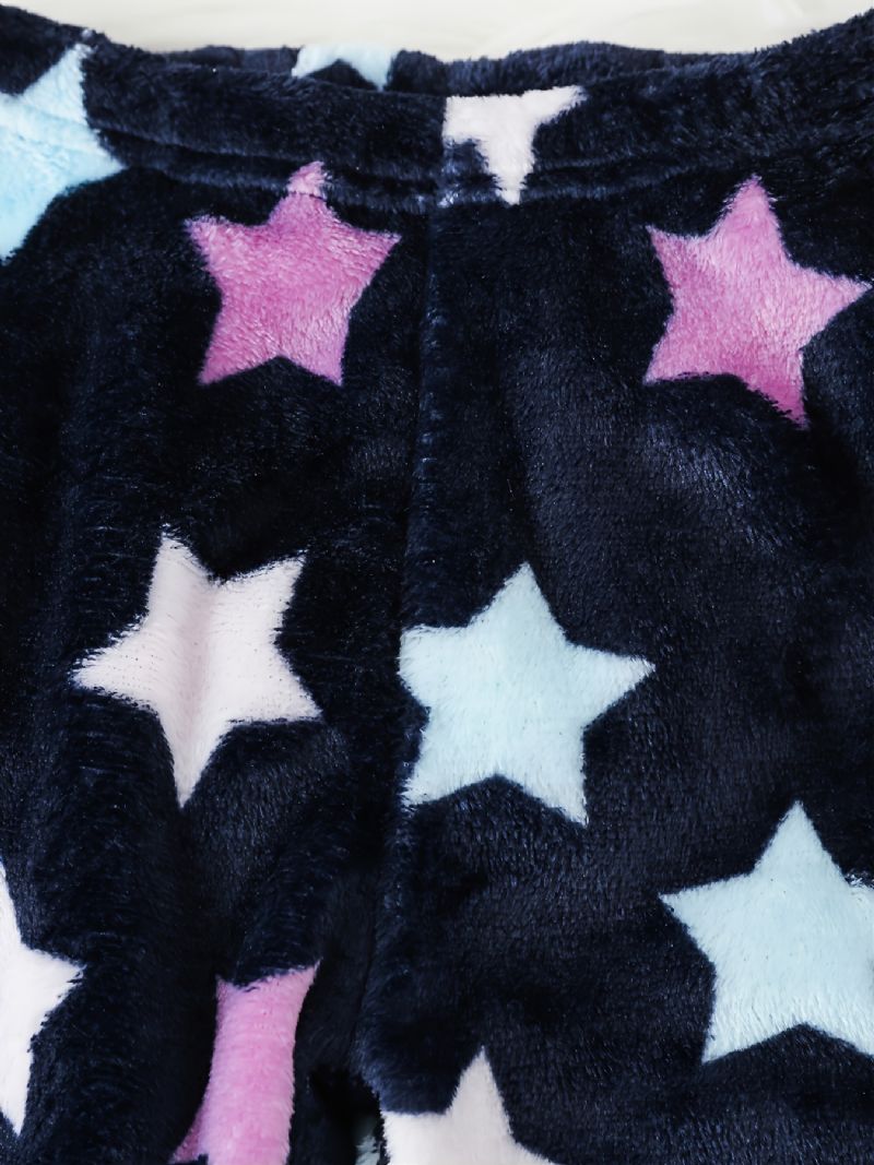 Småbørn Piger Flanell Star Pattern Pyjamas Pullover Bukser