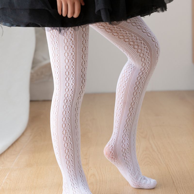 1 Stk Baby Piger Pure White Lace Legging