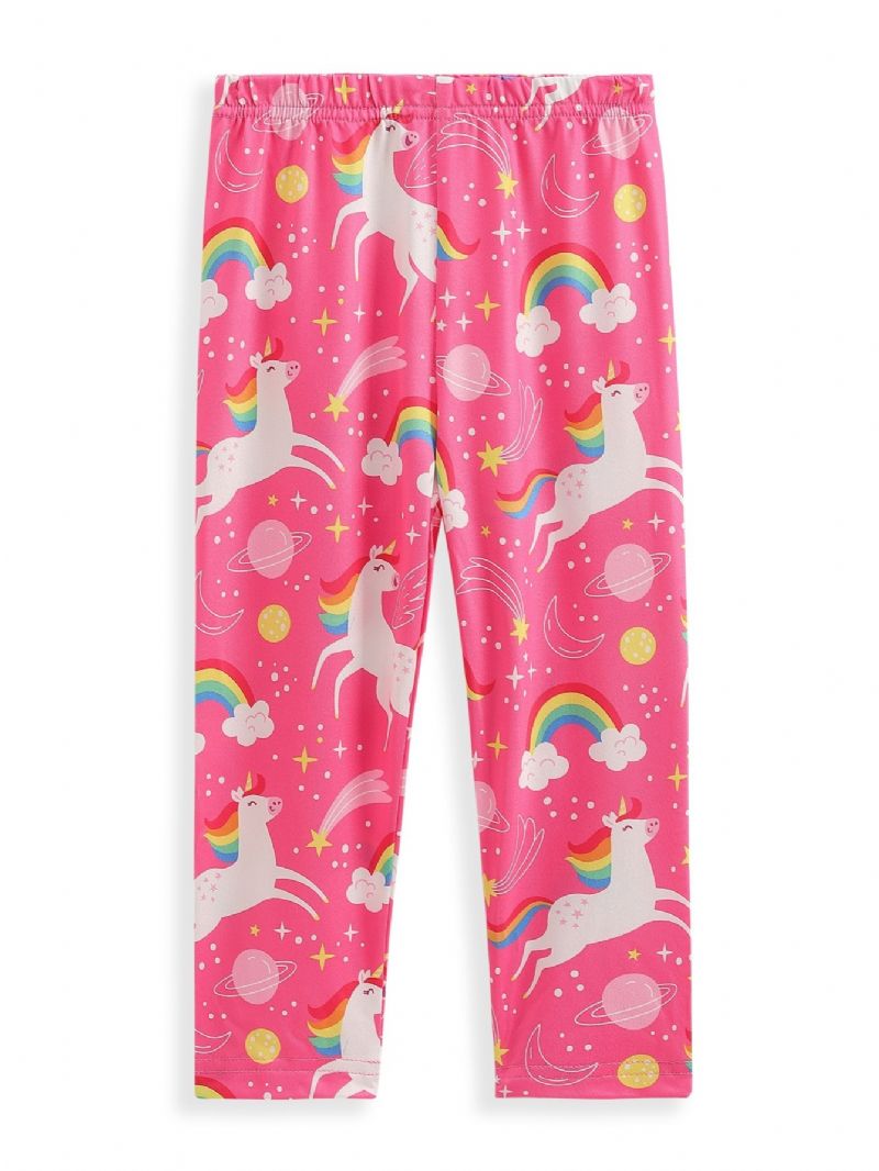 High Stretch Piger Tegneserie Unicorn Leggings