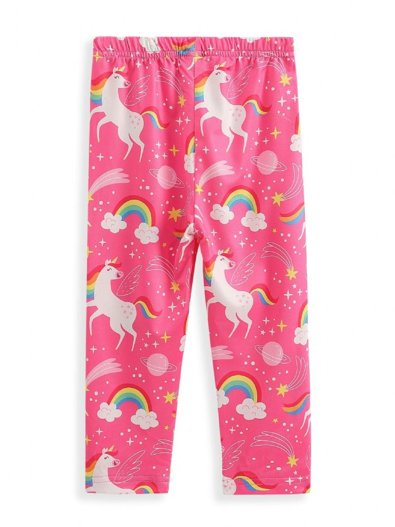 High Stretch Piger Tegneserie Unicorn Leggings