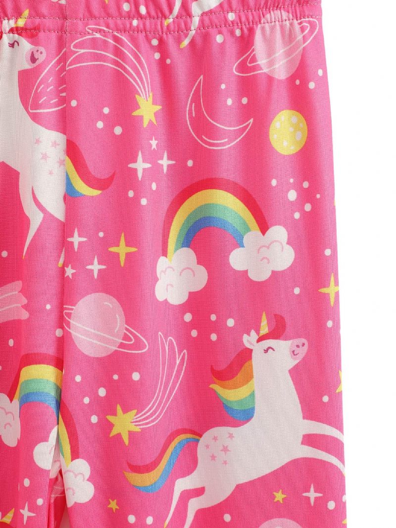 High Stretch Piger Tegneserie Unicorn Leggings