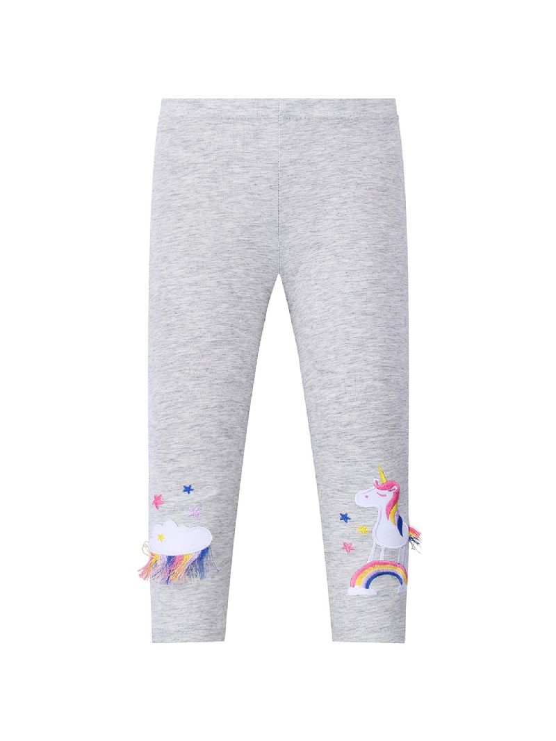 Piger Casual Stretch Tassel Unicorn Leggings