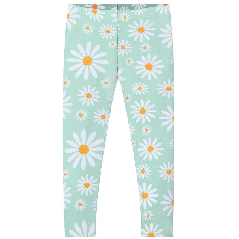 Piger Daisy Print Stretch Leggings