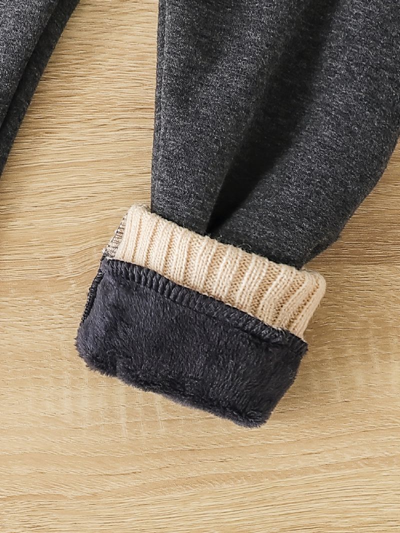 Piger Fleece Foret Tykke Leggings Bukser Varmt Børnetøj Til Vinter