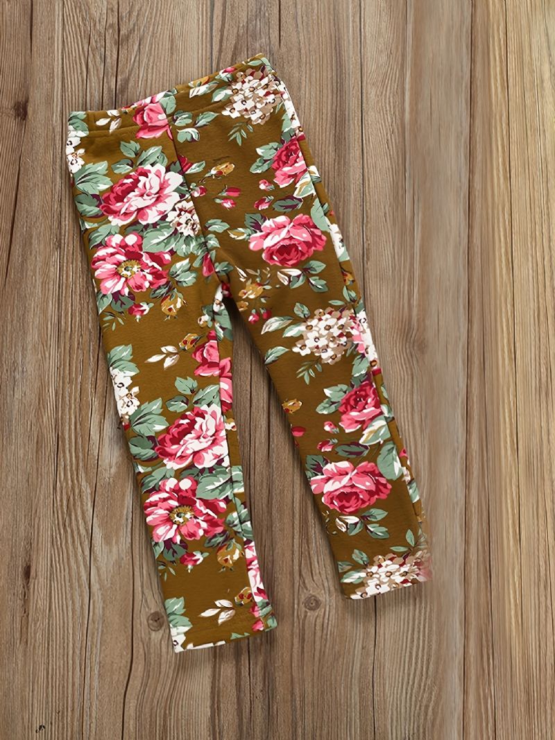 Piger Floral Full Print Sports Leggings