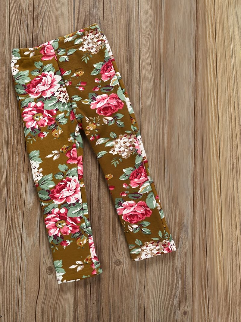 Piger Floral Full Print Sports Leggings