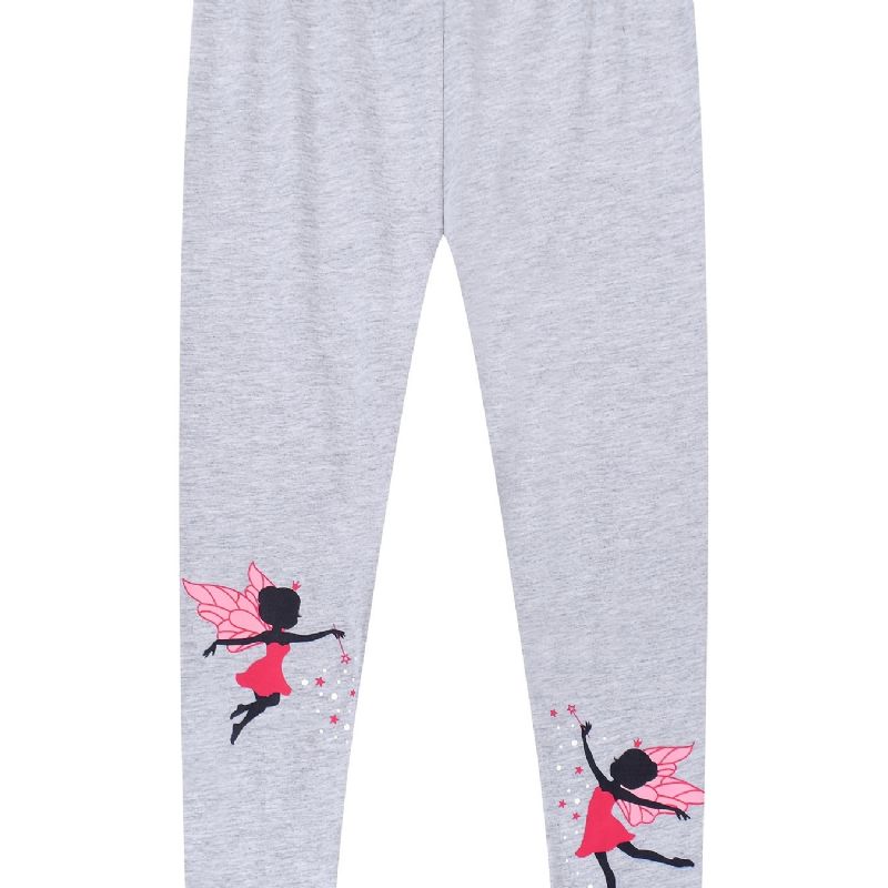 Piger Stretch Bløde Leggings Prinsesse Print Bukser Børnetøj