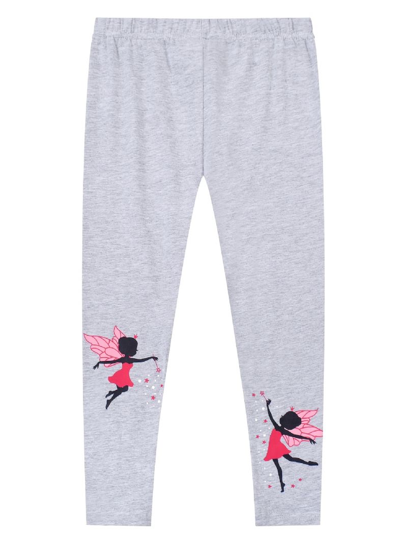 Piger Stretch Bløde Leggings Prinsesse Print Bukser Børnetøj