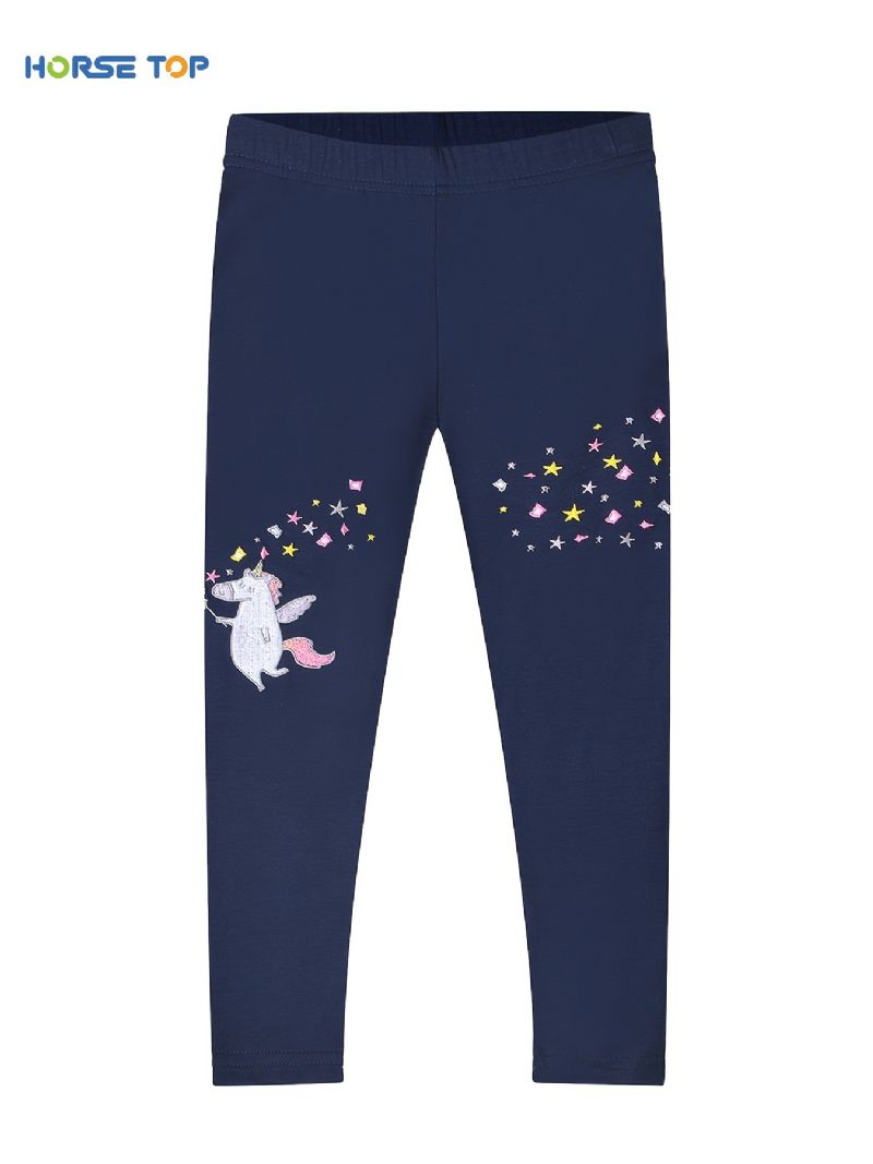 Piger Unicorn Print Stretch Leggings Børnetøj