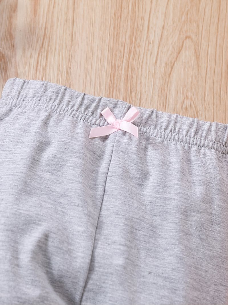 Spædbørn Baby Piger Stretch Bløde Leggings Ensfarvede Bukser Børnetøj