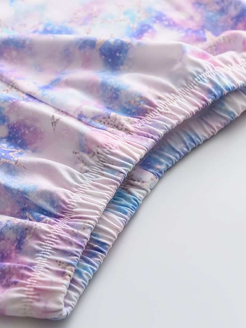 Tie Dye Leggings Med Stjerneprint