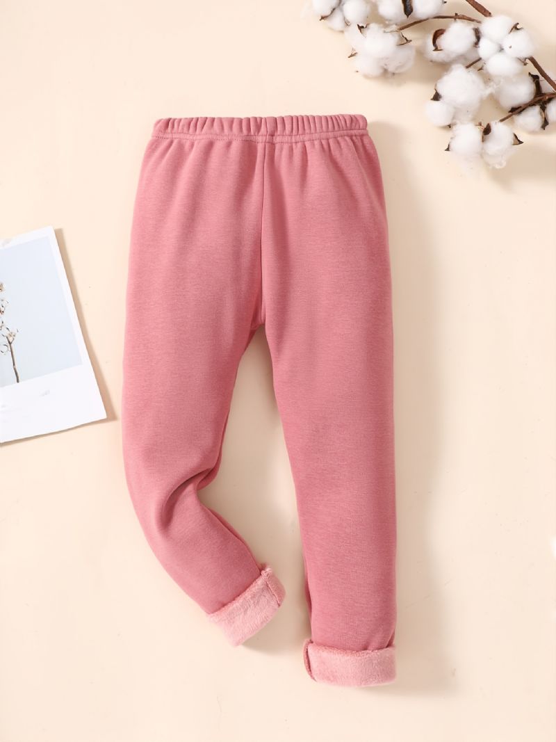 Vinter Nye Babypigers Bomuldsleggings Pink