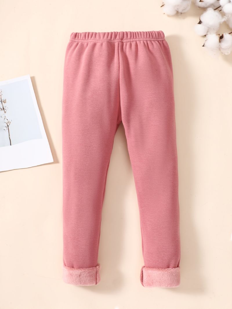 Vinter Nye Babypigers Bomuldsleggings Pink