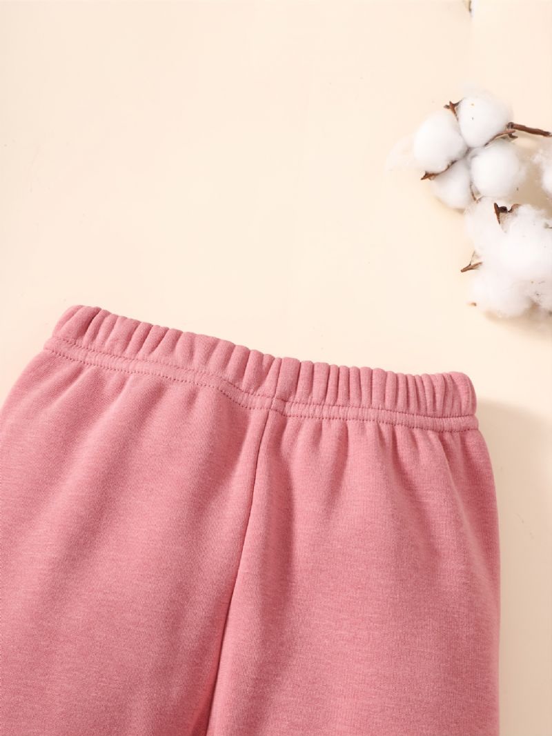 Vinter Nye Babypigers Bomuldsleggings Pink