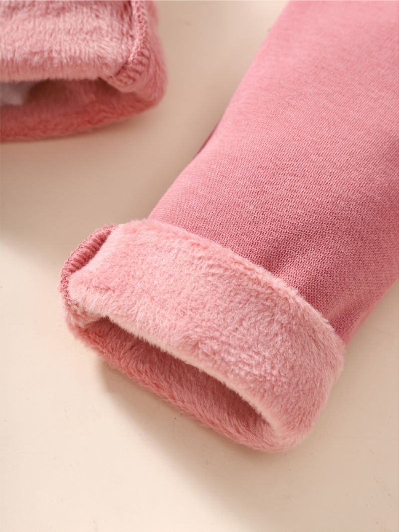 Vinter Nye Babypigers Bomuldsleggings Pink