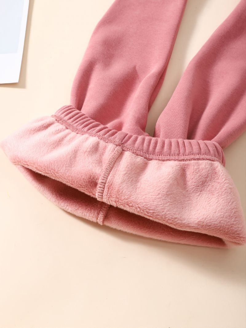 Vinter Nye Babypigers Bomuldsleggings Pink