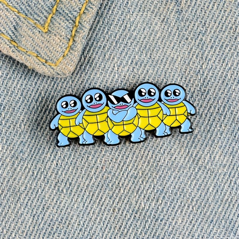 1 Stk Sød Tegnefilm Humor Blå Skildpaddebroche Børnedagsgave Solbriller Turtle Badge Sjov Rygsæktilbehør