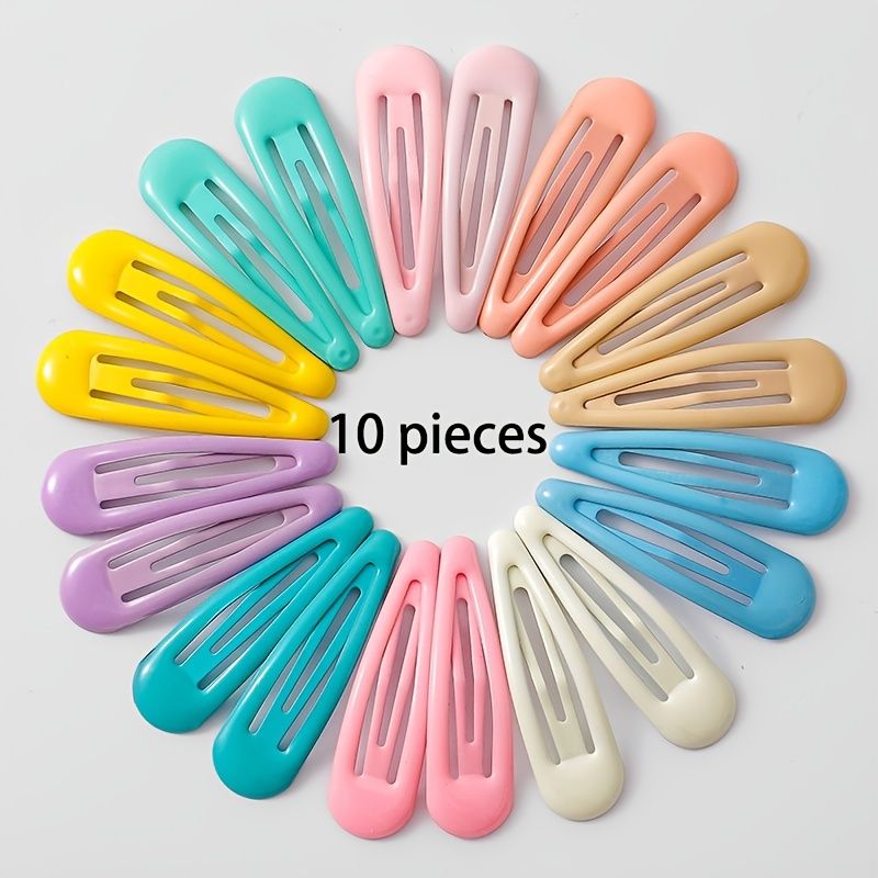 10 Stk Pigehårklemme Søde Candy Color Hårnåle Sideclips Hårtilbehør