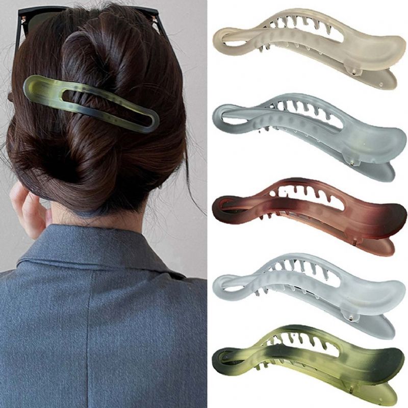 Alligator Styling Hårspænder Mat Premium Strong Shark Hair Claw Clips Hårtyper Skridsikre Hårtilbehør Til Kvinder Piger