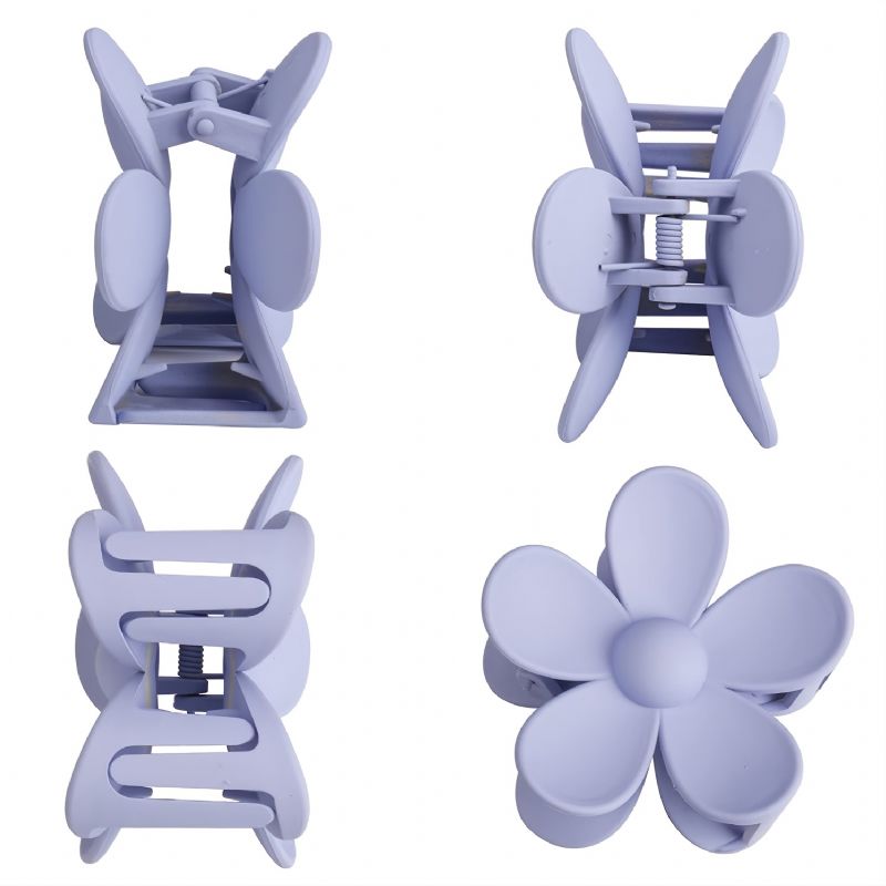 Flower Klo Clips Store Hår Kæbe Til Kvinder Piger Tykt Hår Mat Stort Hår Klo Skridsikre Stærkt Hold Hårspænder Hovedbeklædning Tilbehør Til Tyndt Hår 1 Stk.