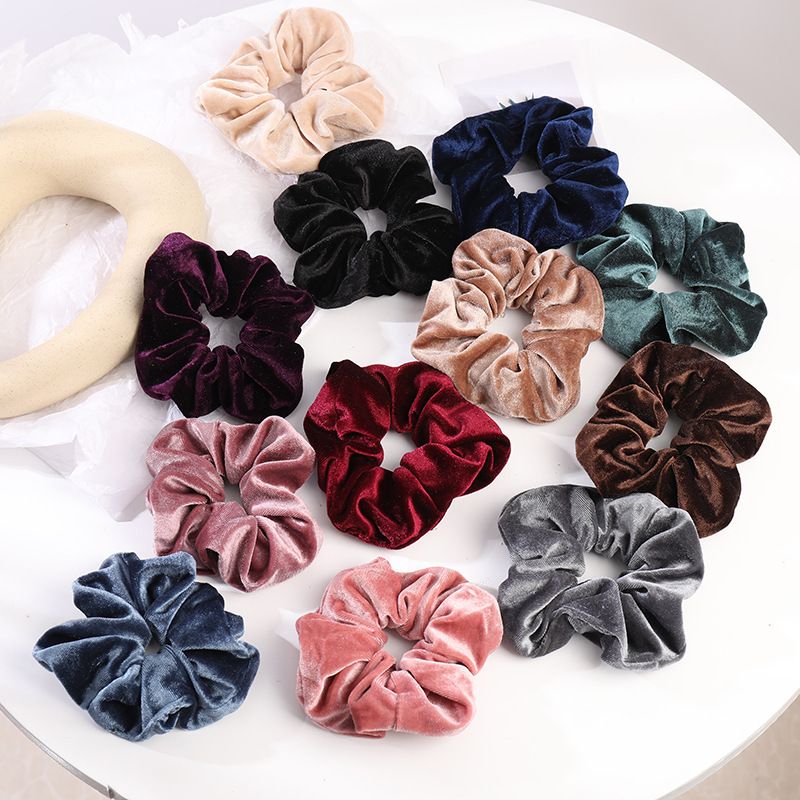 Hår Scrunchies Premium Velvet Scrunchy Elastiske Hårbånd Til Piger Kvinder Hårtilbehør Hestehaleholdere 5 Stk.