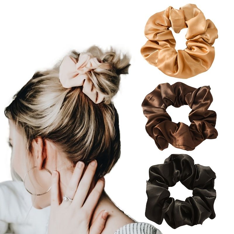 Imiteret Silke Hår Scrunchies Bløde Satin Til Hår Til Hår Komfortable Små Scrunchy Blød Hår Snørebånd Hestehaleholder Til Kvinder Piger Hårtilbehør