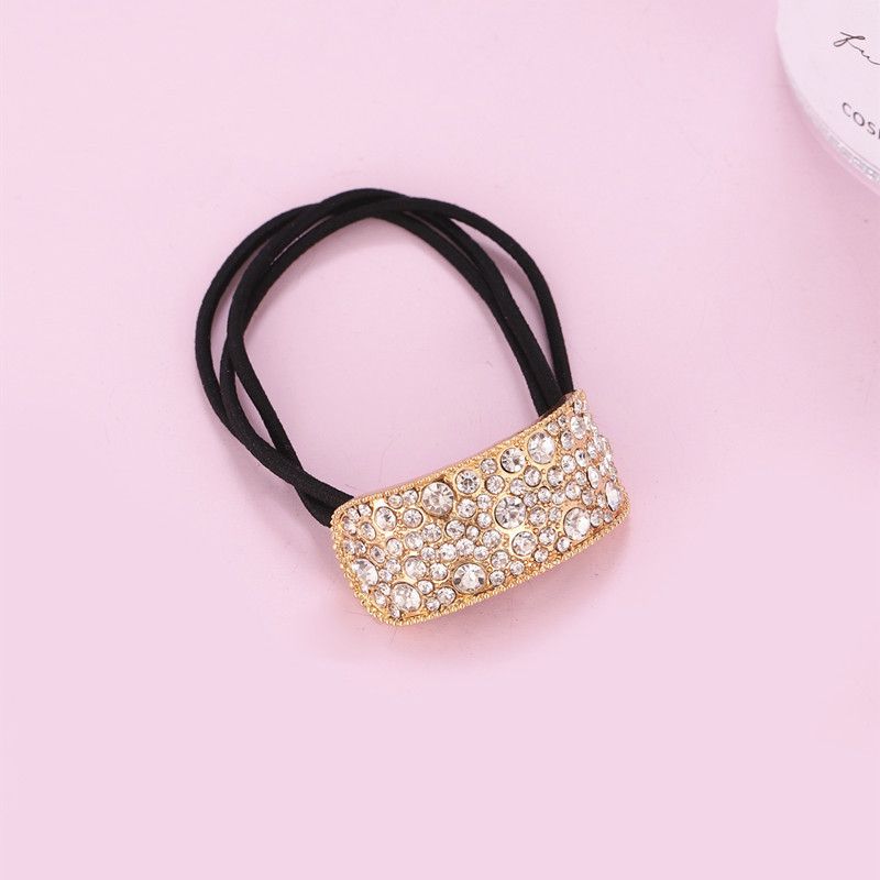 Rhinestone-hårbånd Krystalhårbånd Hestehaleholder Modeelastiske Scrunchies Hårbånd Hårreb Hårtilbehør Til Kvinder Piger