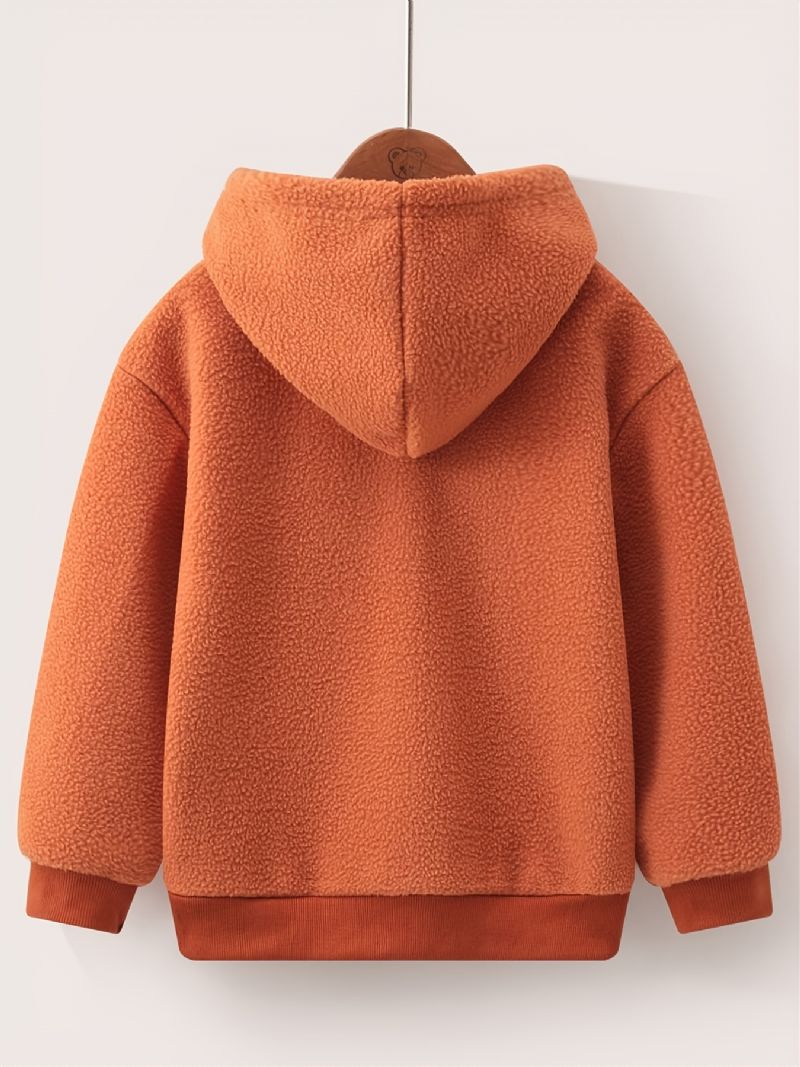 Børne Piger Hættetrøje Langærmet Polar Fleece Sweatshirt Med Bogstavtryk