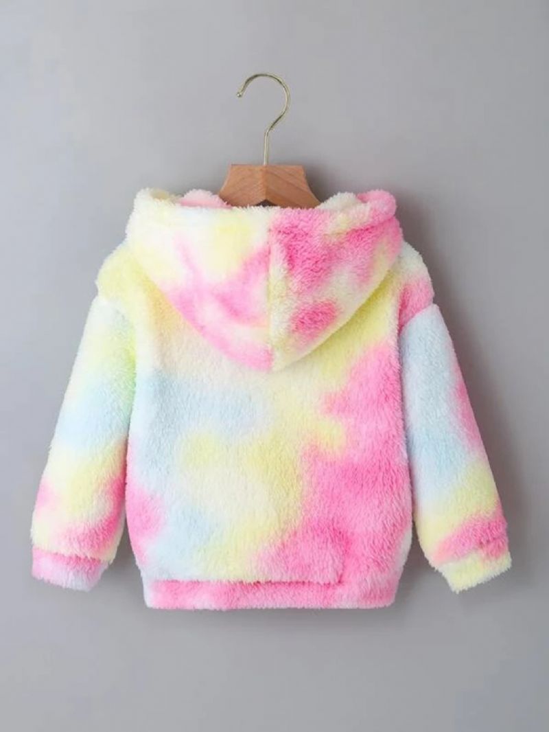 Børne Tie Dye Fleece Hættetrøje Efterår & Vinter Børnetøj