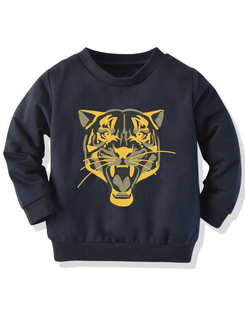 Drenge Casual Mode Character Tegneserie Sweatshirt Med Rund Hals