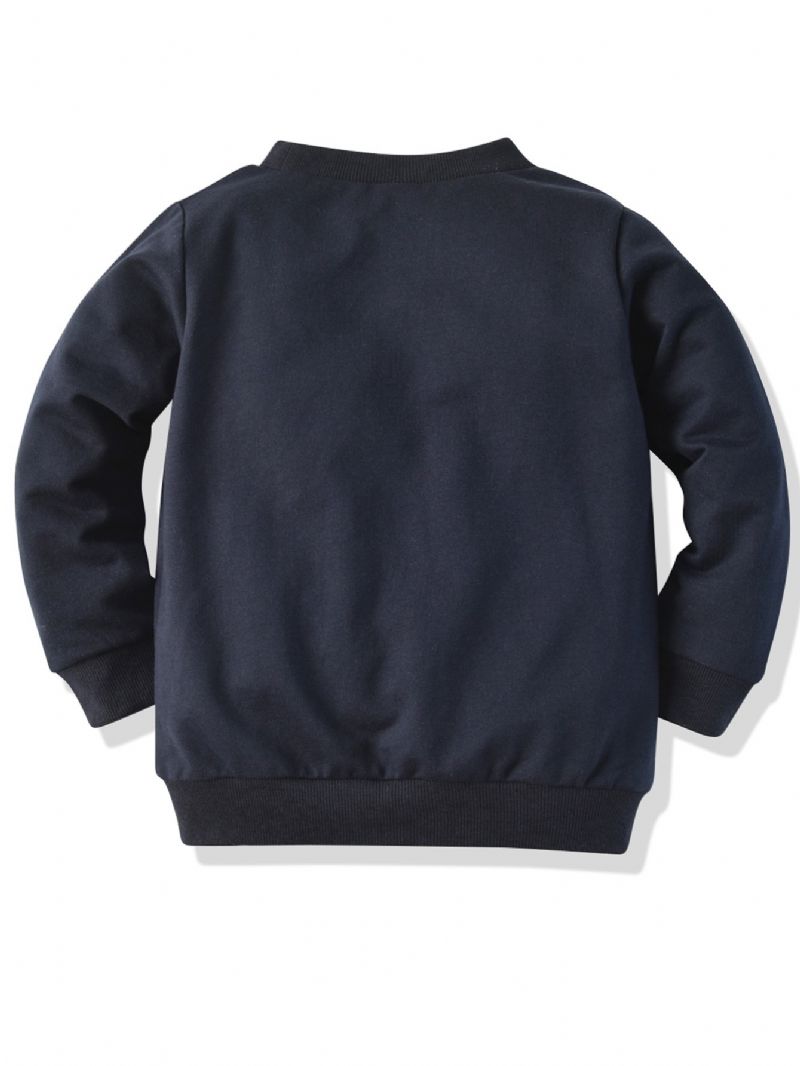 Drenge Casual Mode Character Tegneserie Sweatshirt Med Rund Hals