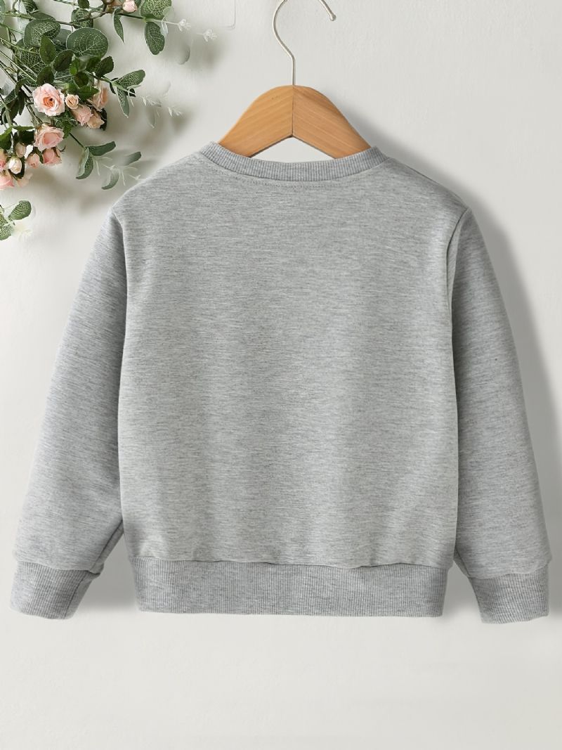 Drenge Casual Simple Pullover Sweatshirt Med Mamas Cartoon Car Print Til Vinter